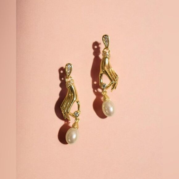 Pearl Drop Earrings N1376 - Picture 1 of 5